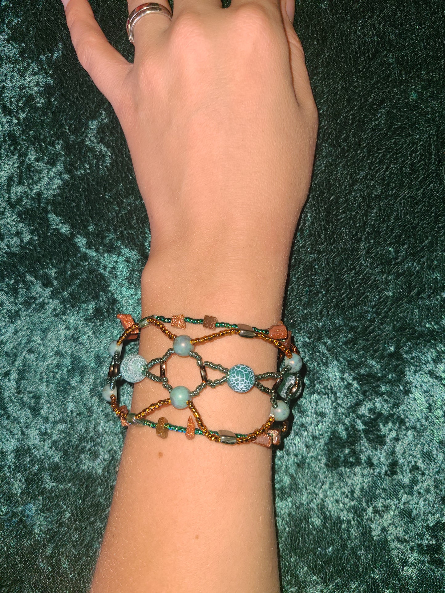 Forest fairy helix honeycomb bracelet