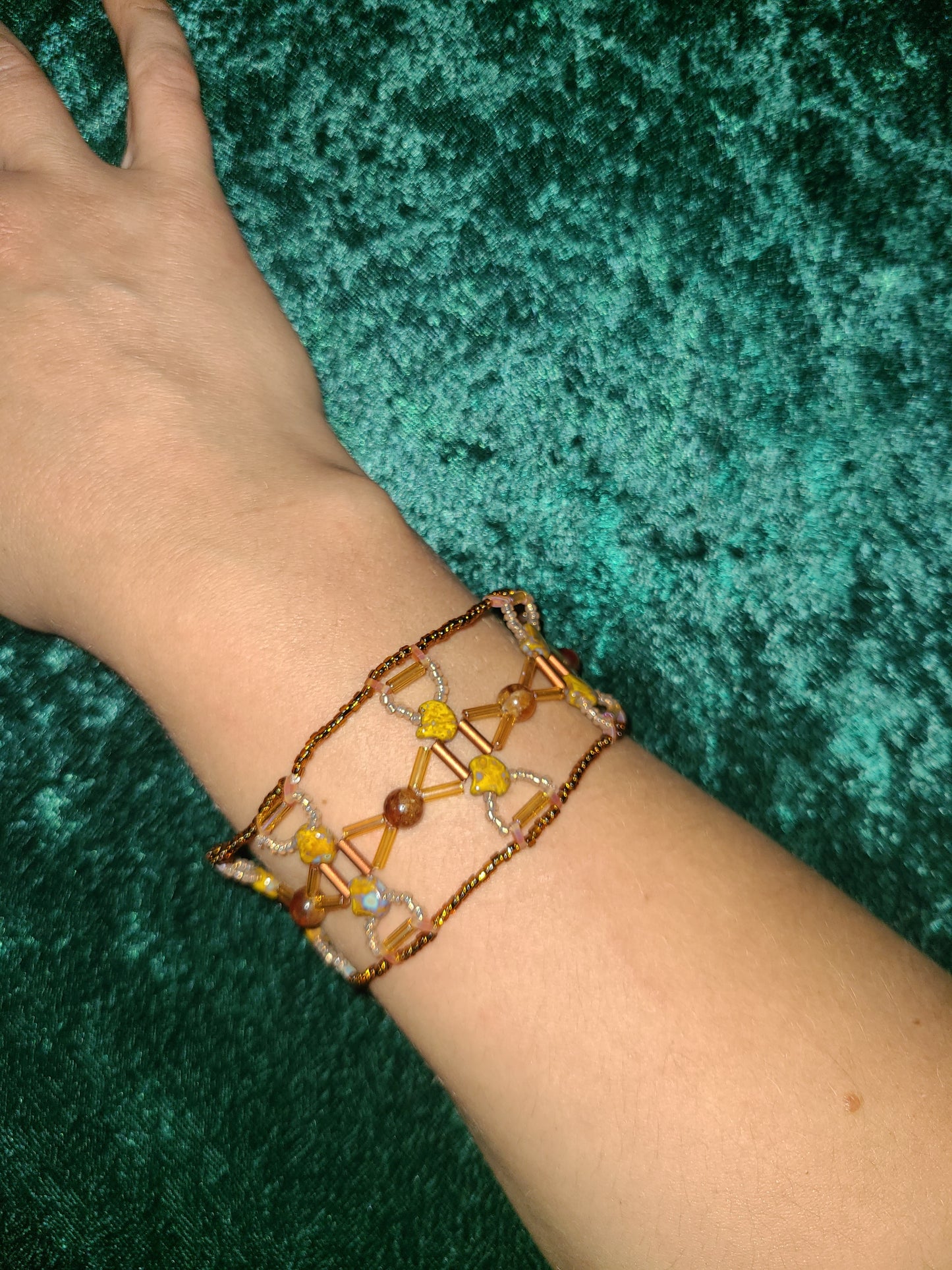 Hessonite Aegean Weave Bracelet