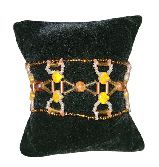 Hessonite Aegean Weave Bracelet