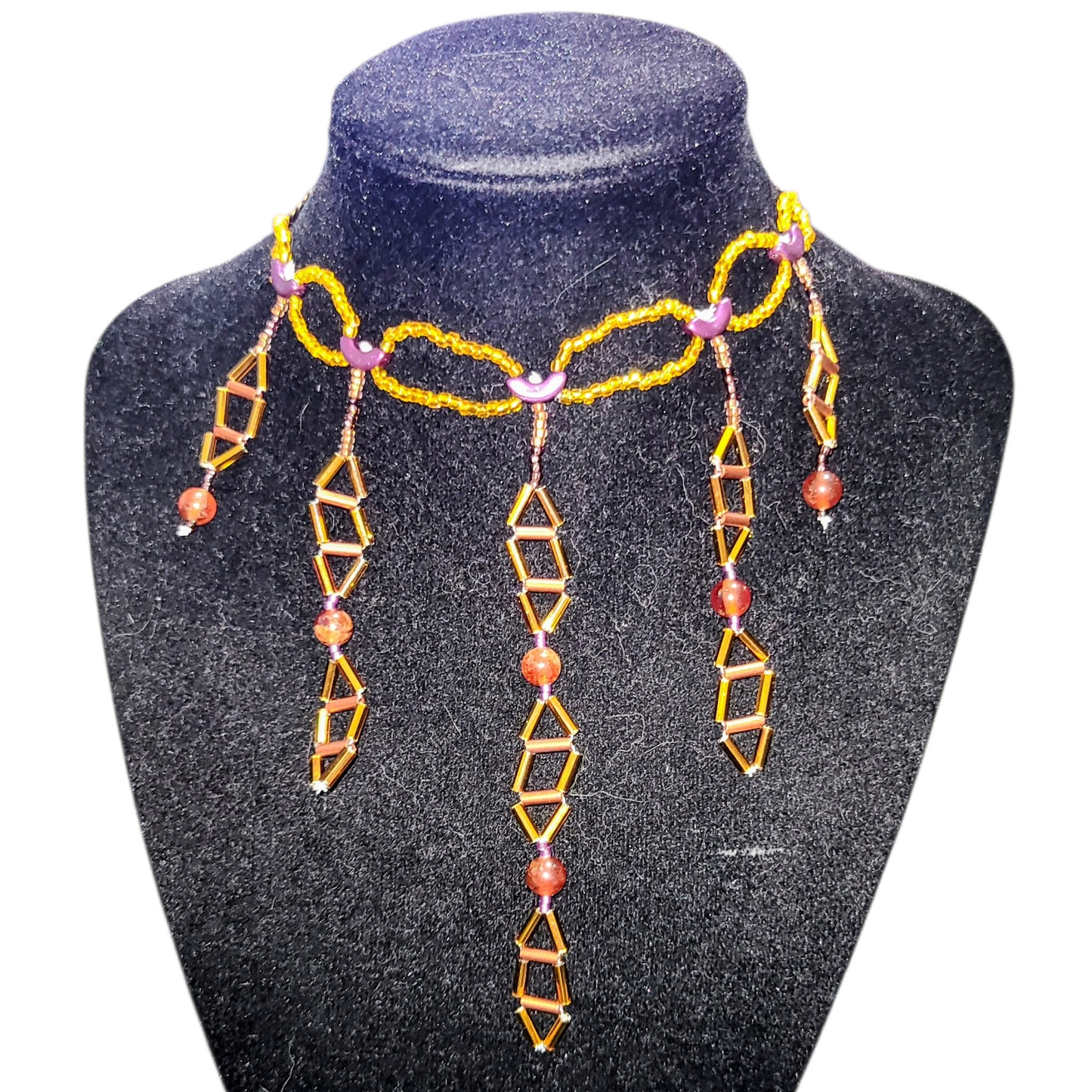 Hessonite Jaali Necklace