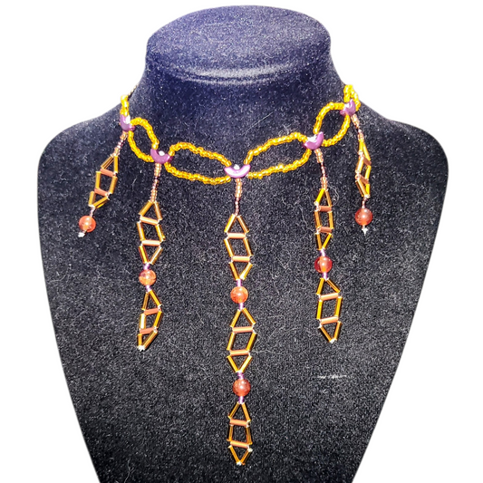 Hessonite Jaali Necklace