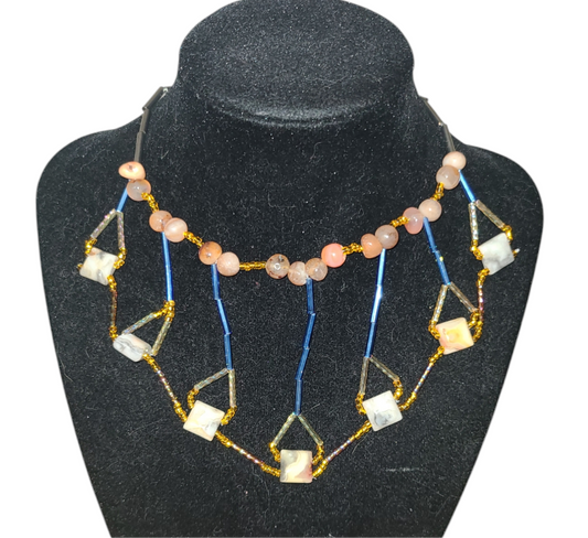 Crazy Lace Agate Bohemian Rhapsody Necklace