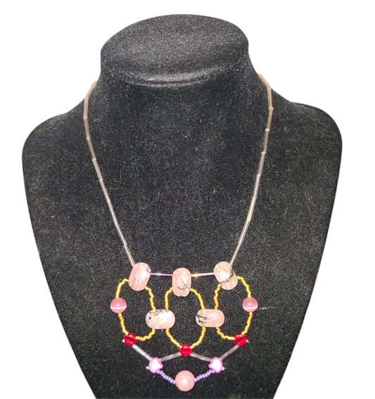 Rhodonite Mosaic Canyon Necklace