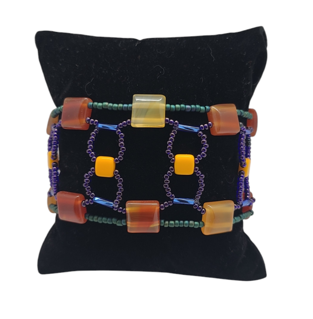 Carnelian Midnight Mosaic Bracelet