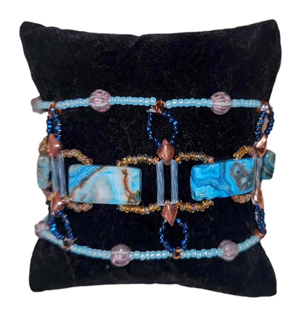 Teal Crazy Lace Agate Providence Bracelet