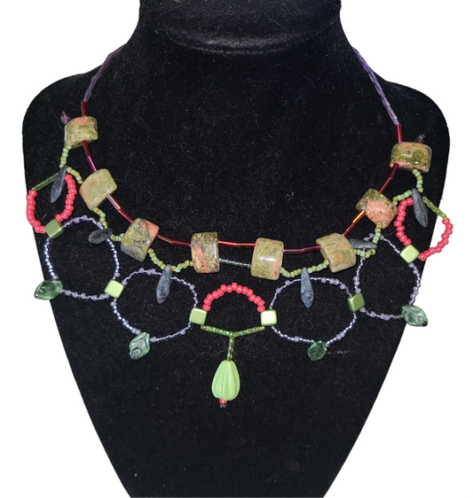 Unakite Cleopatra Necklace