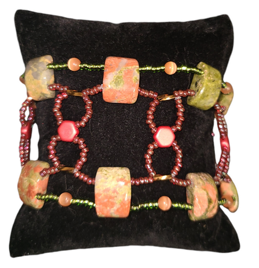 Unakite Midnight Metropolis Bracelet