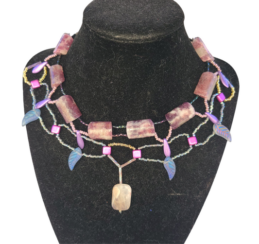 Lepidolite Cleopatra Necklace