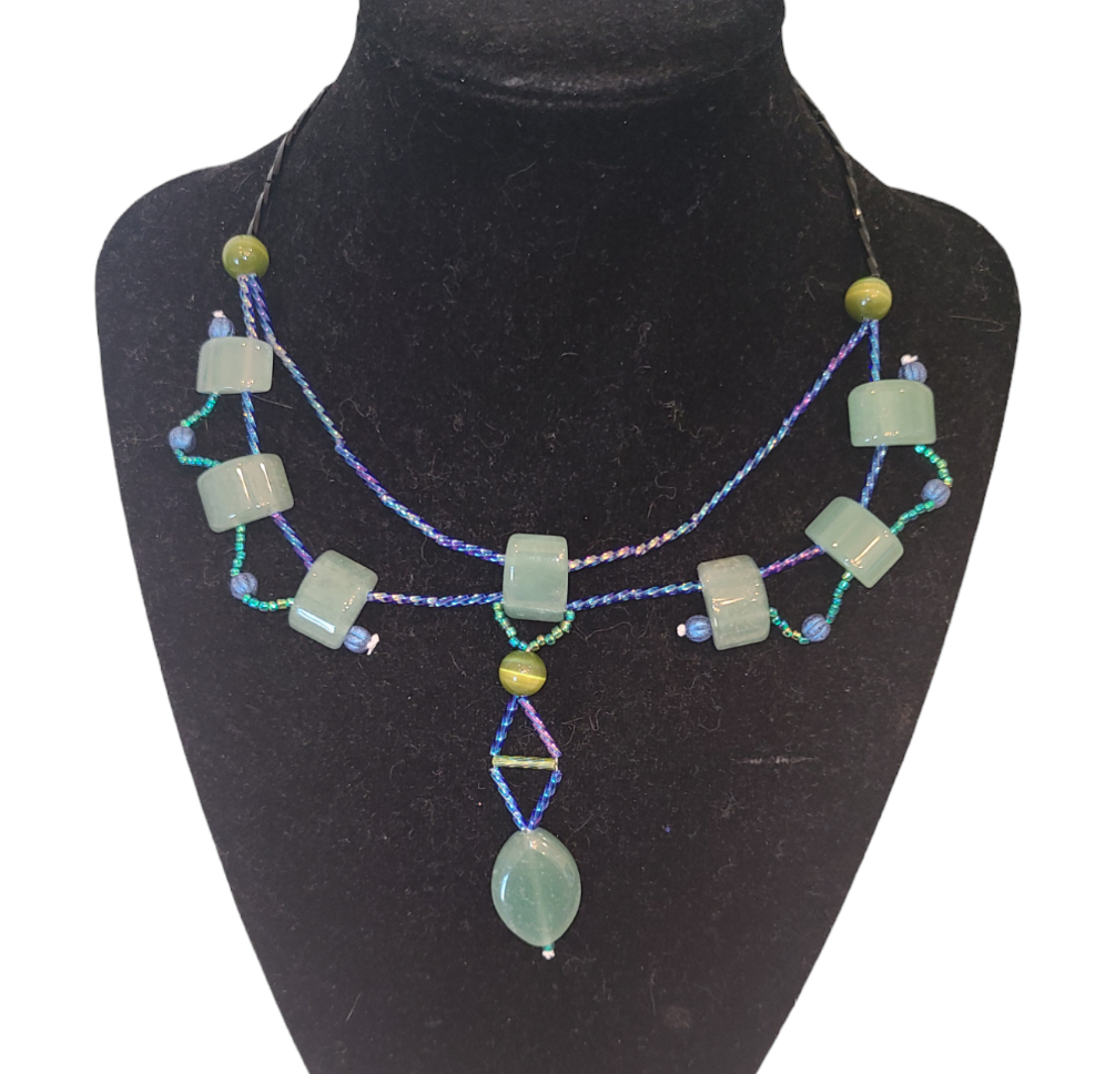 Aventurine Cobalt Phoenix Necklace