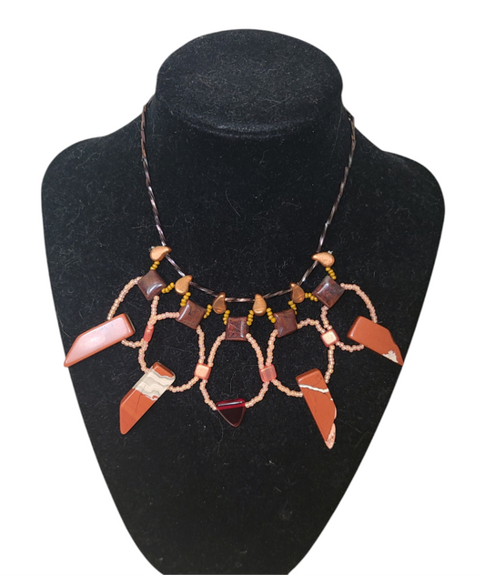 Autumn Jasper Painted Desert Necklace