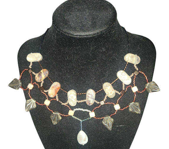 Laguna Lace Agate Cleopatra Necklace