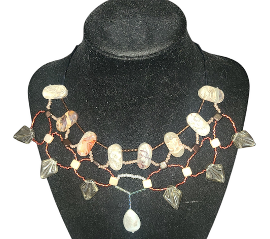 Laguna Lace Agate Cleopatra Necklace