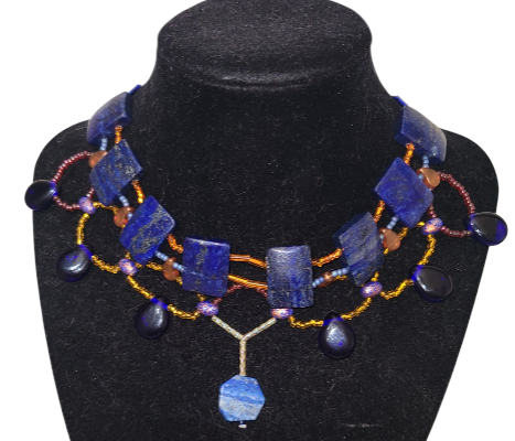 Lapis Sunset Cleopatra Necklace