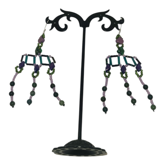 Moss Agate Crotalia Colonnade Necklace