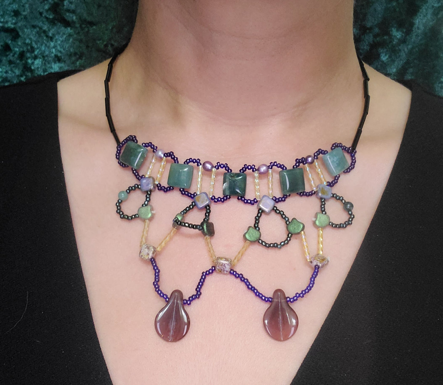 Moss Agate Minoan Portal Necklace