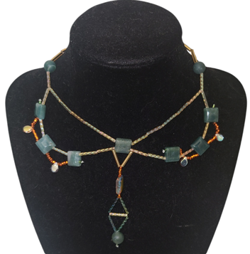 Moss Agate Phoenix Necklace