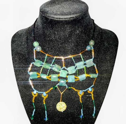 Moss Agate Starlit Sand Necklace