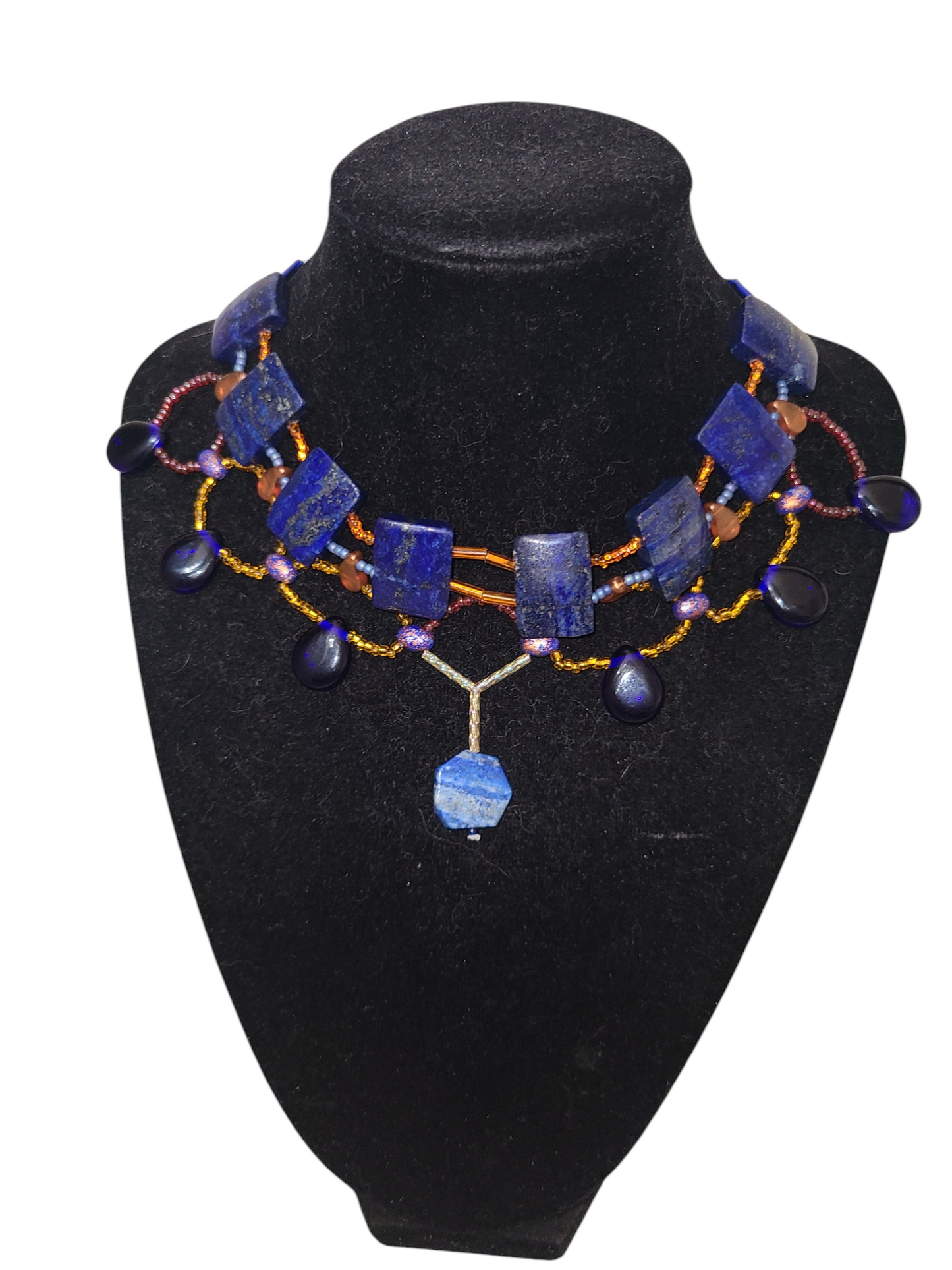 Lapis Sunset Cleopatra Necklace