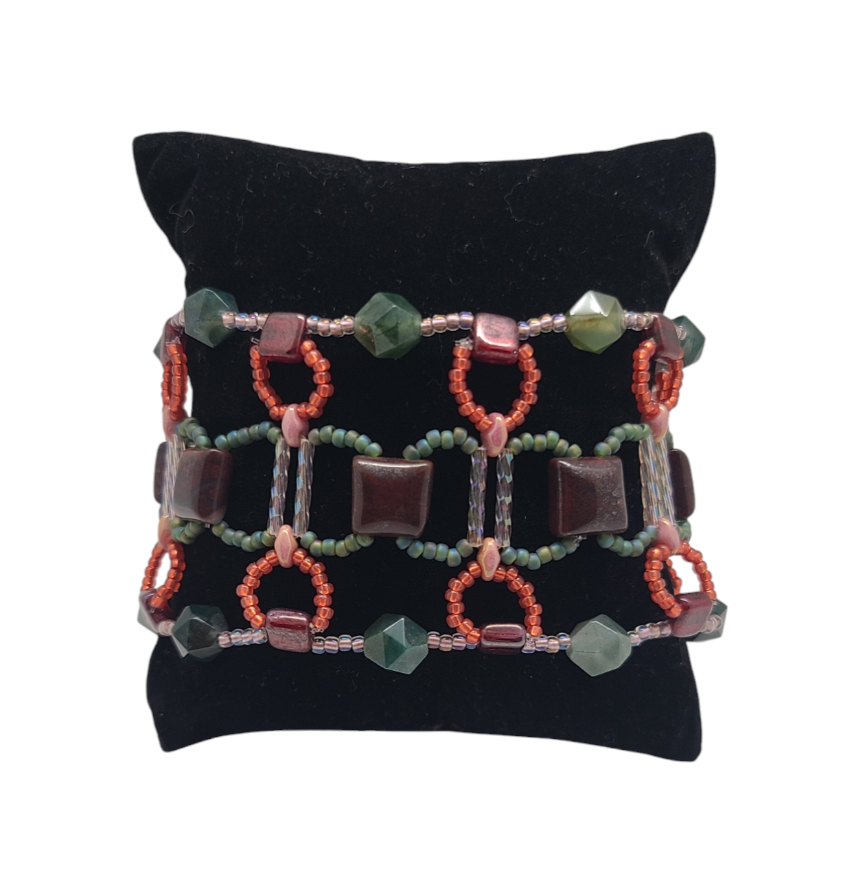 Moss Agate and Poppy Jasper Providence Bracelet