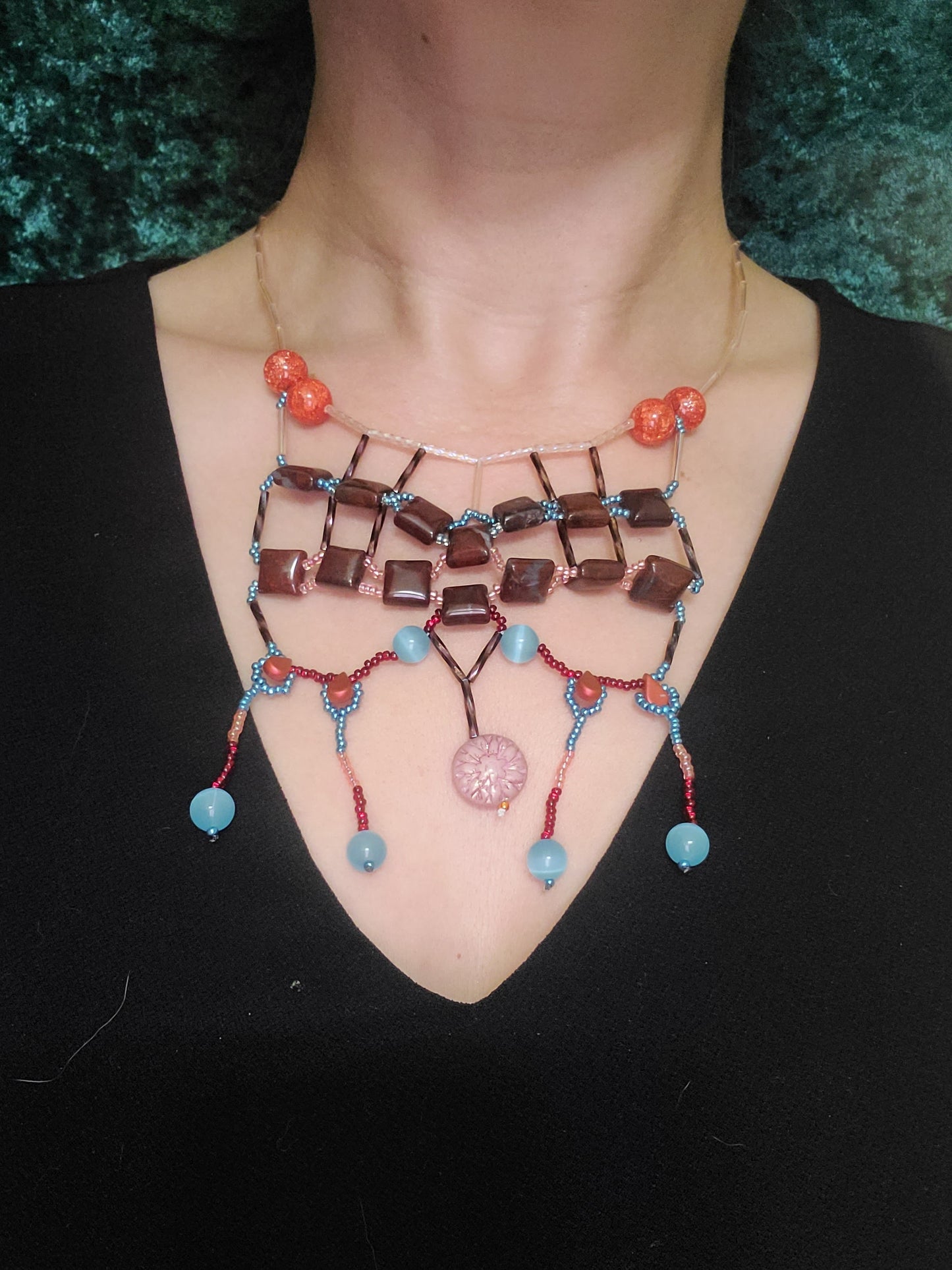 Poppy Jasper Starlit Sands Necklace