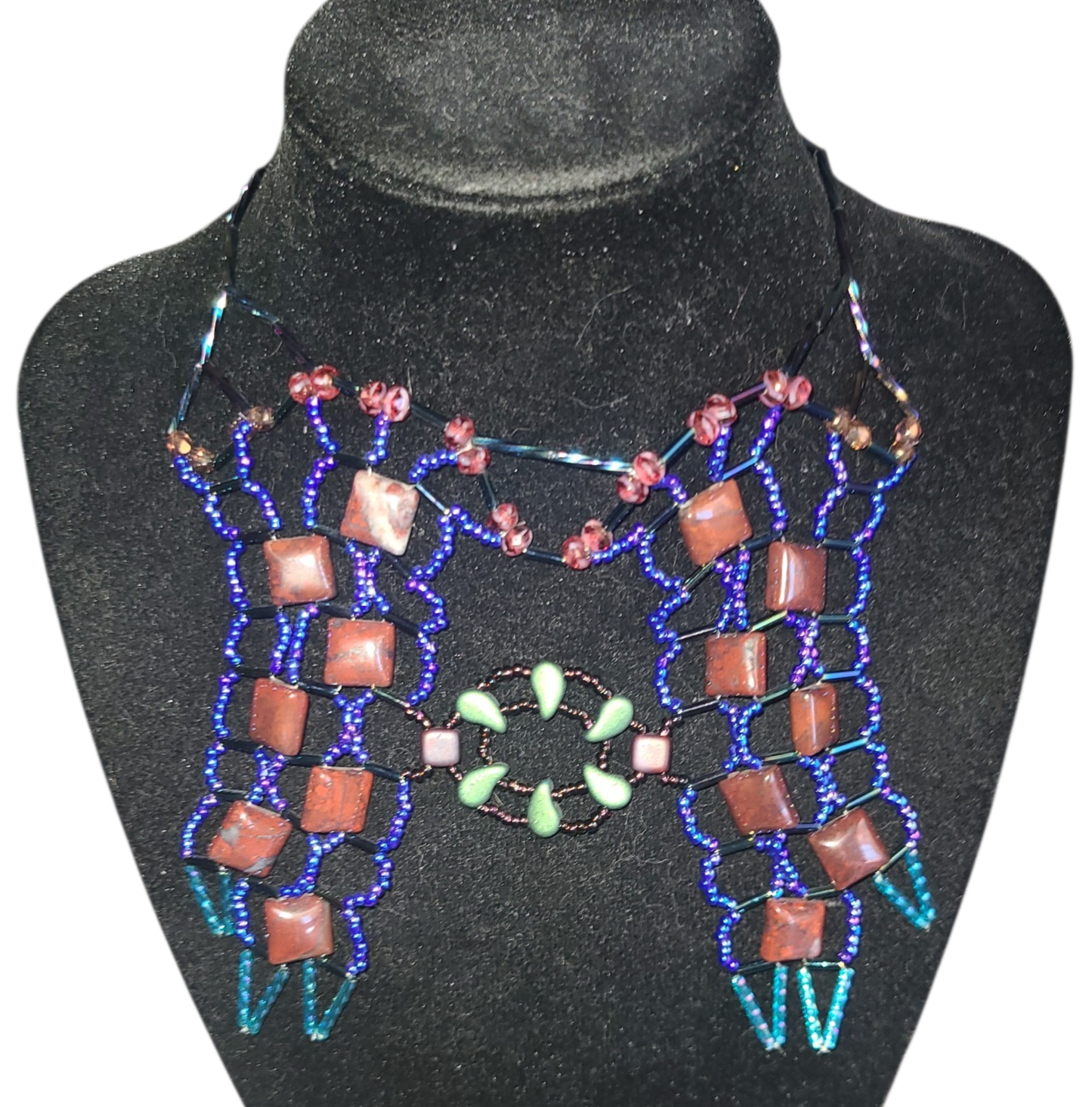 Poppy Jasper Temple of Isis Necklace