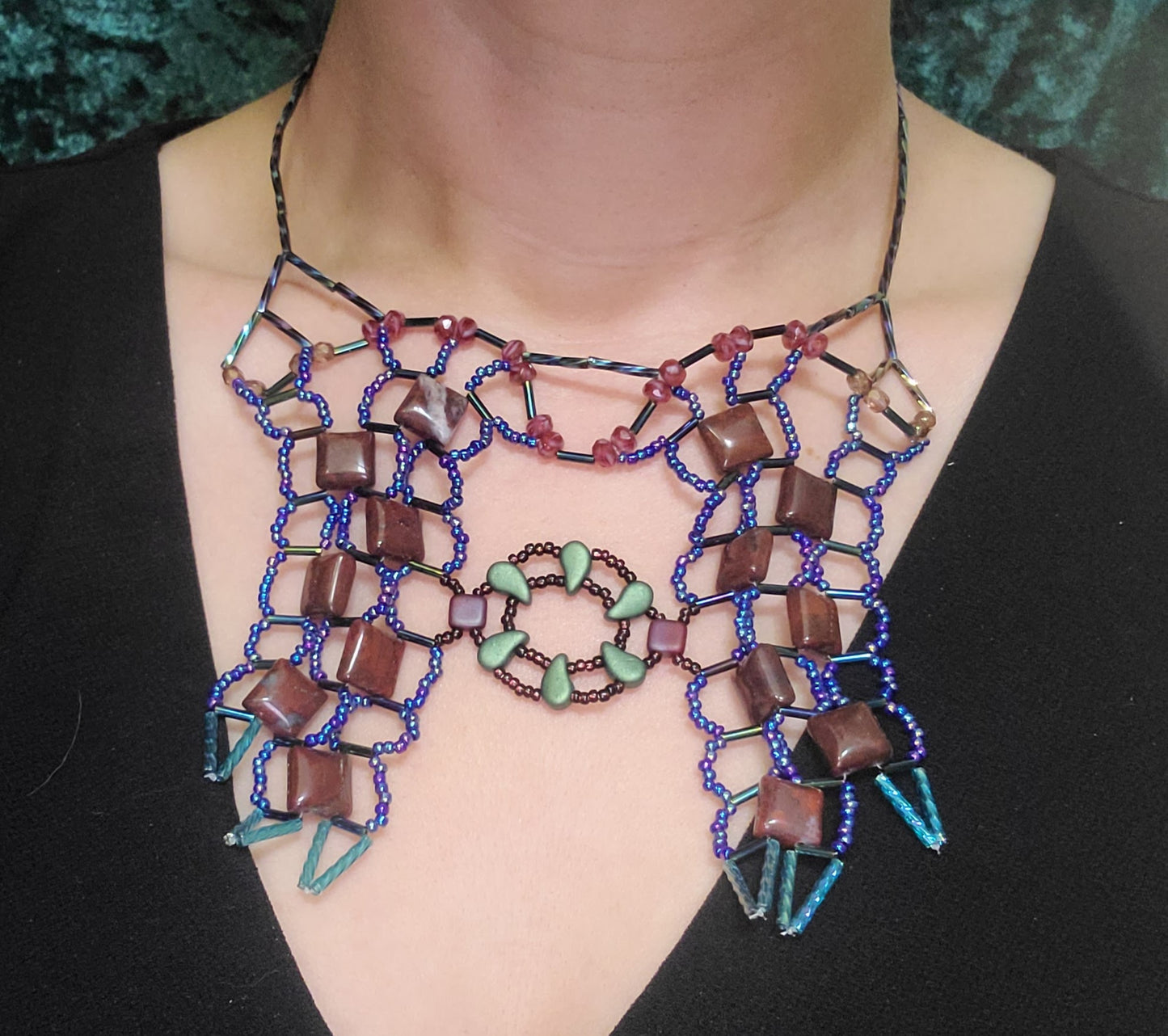 Poppy Jasper Temple of Isis Necklace