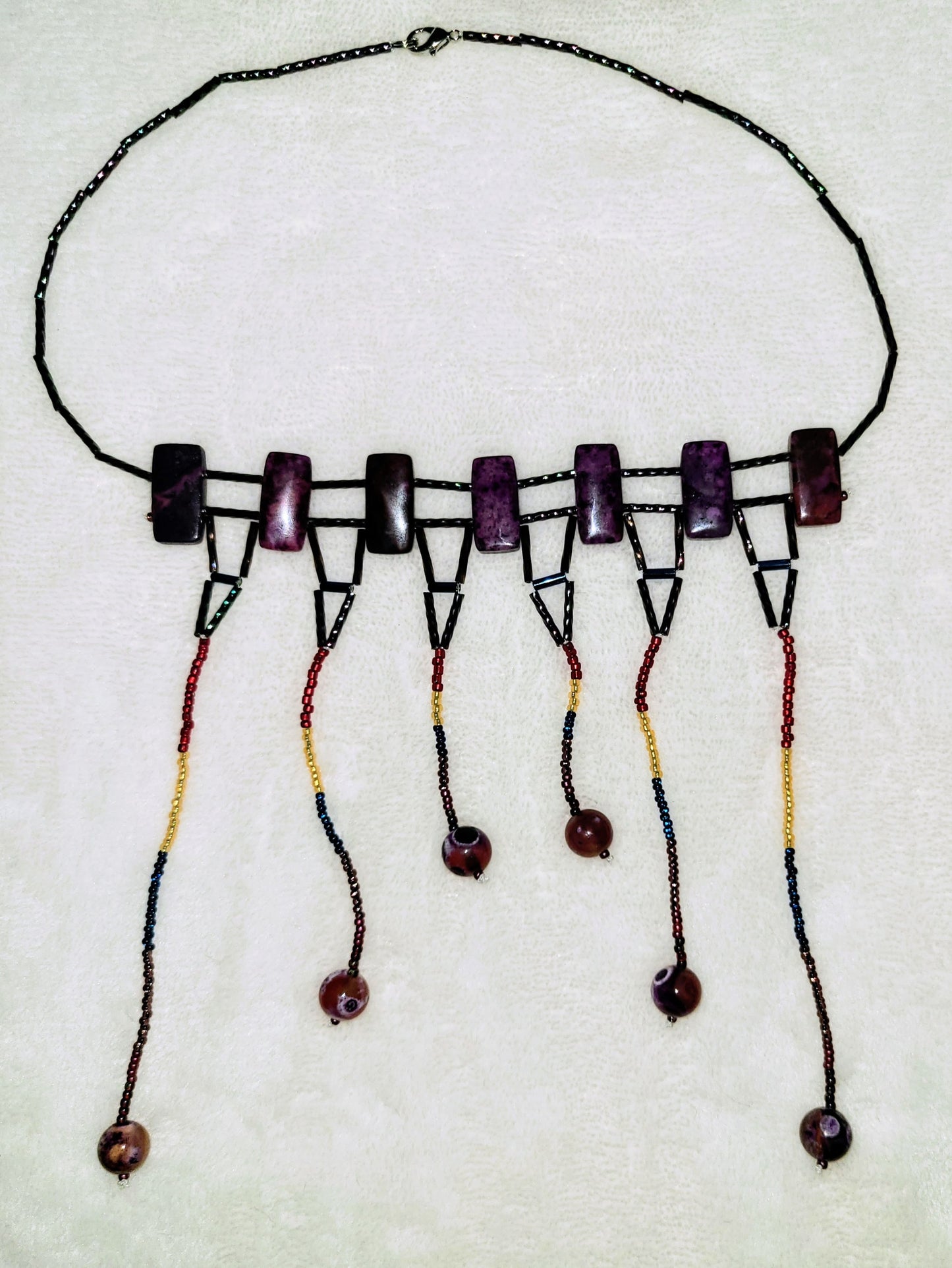 Purple Agate Merv Necklace