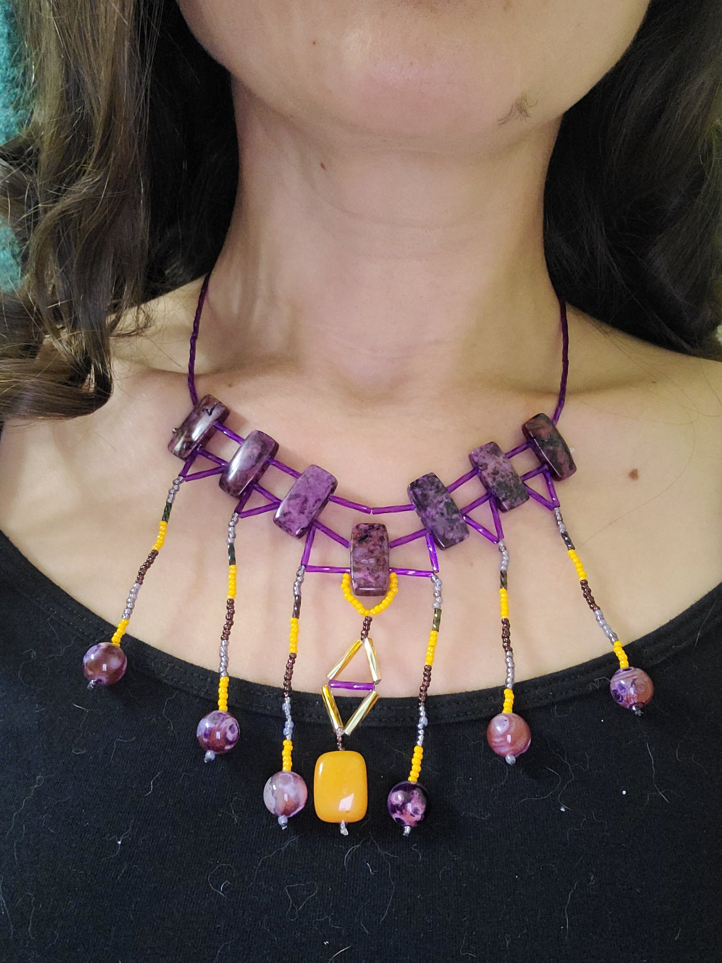 Purple Crazy Lace Agate Adriatic Splendor Necklace