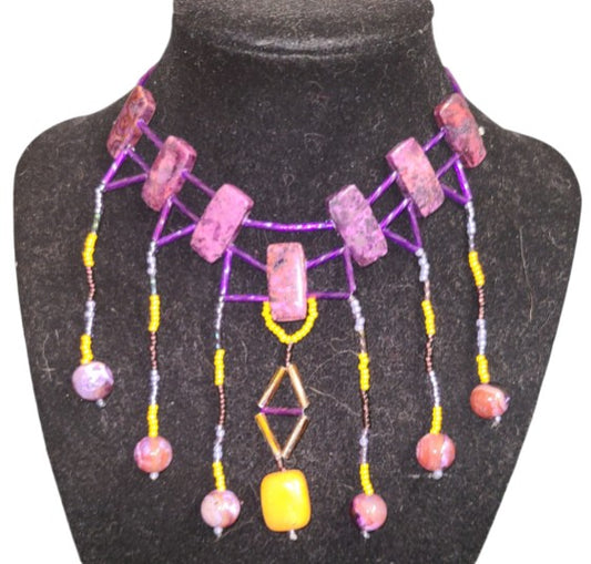 Purple Crazy Lace Agate Adriatic Splendor Necklace