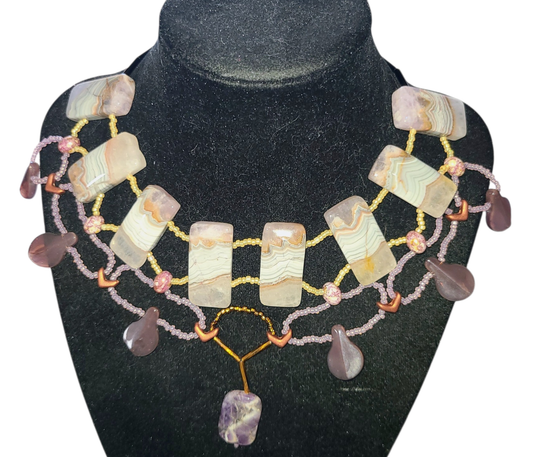 Rainbow Amethyst Cleopatra Necklace
