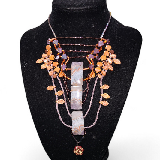 Rainbow Amethyst Gulbadan Necklace