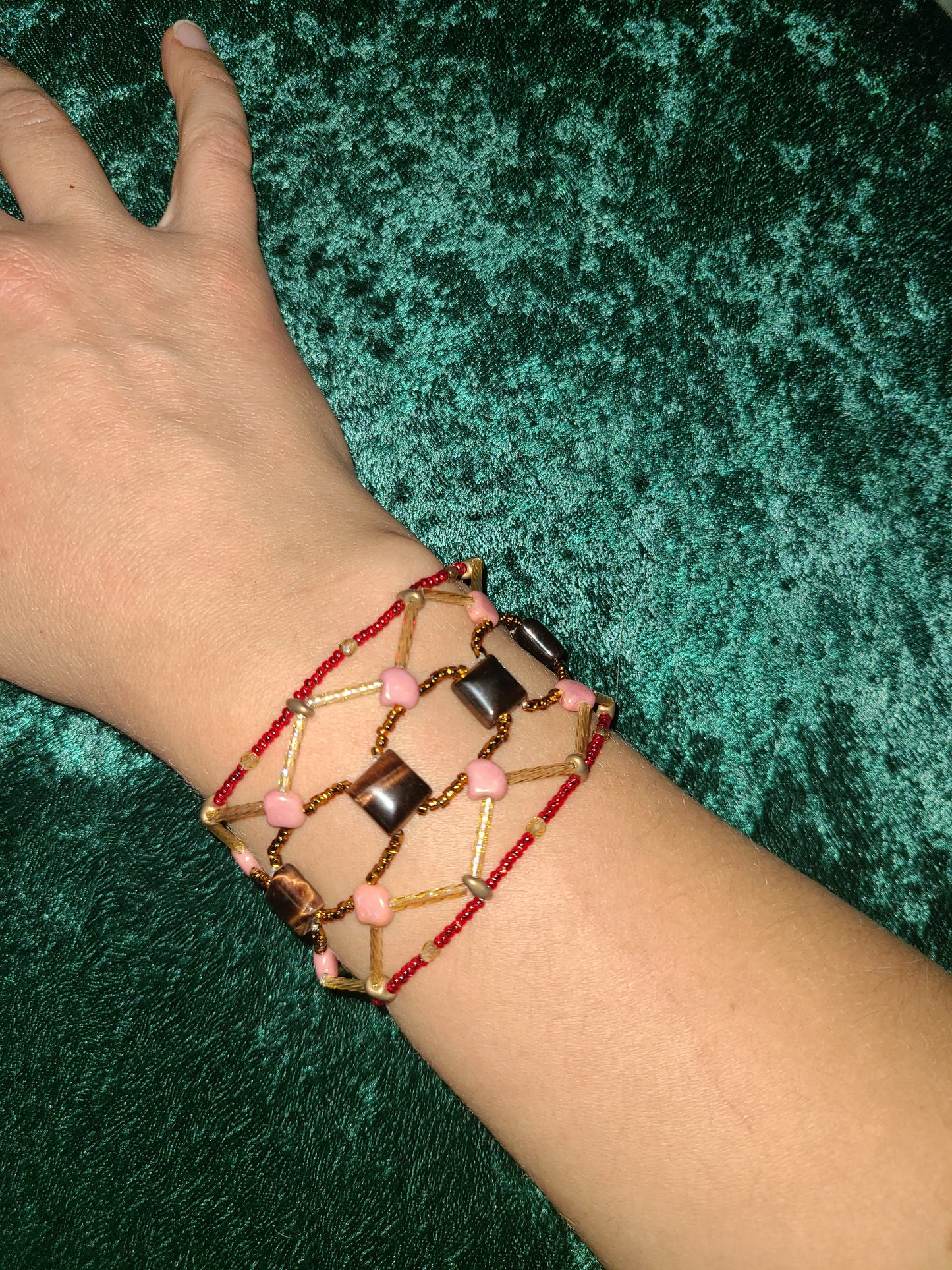 Red Tiger Eye Stonecrossing Bracelet