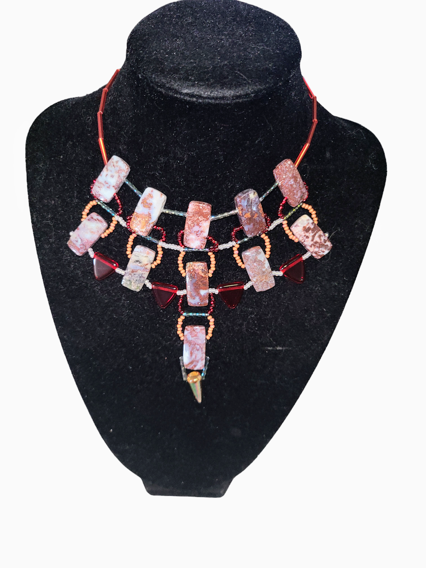 Red lightning desert dusk necklace