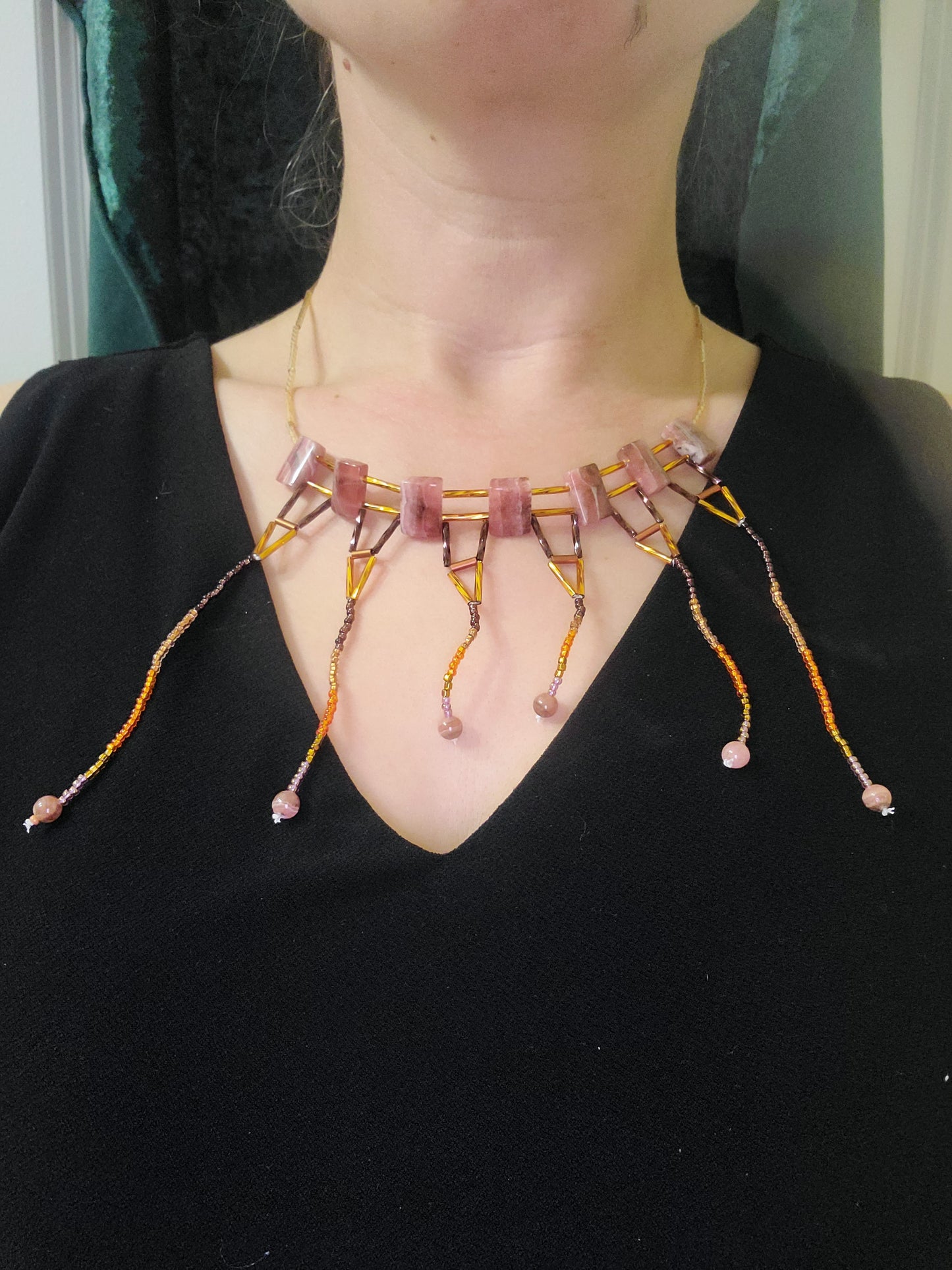 Rhodochrosite Merv Necklace