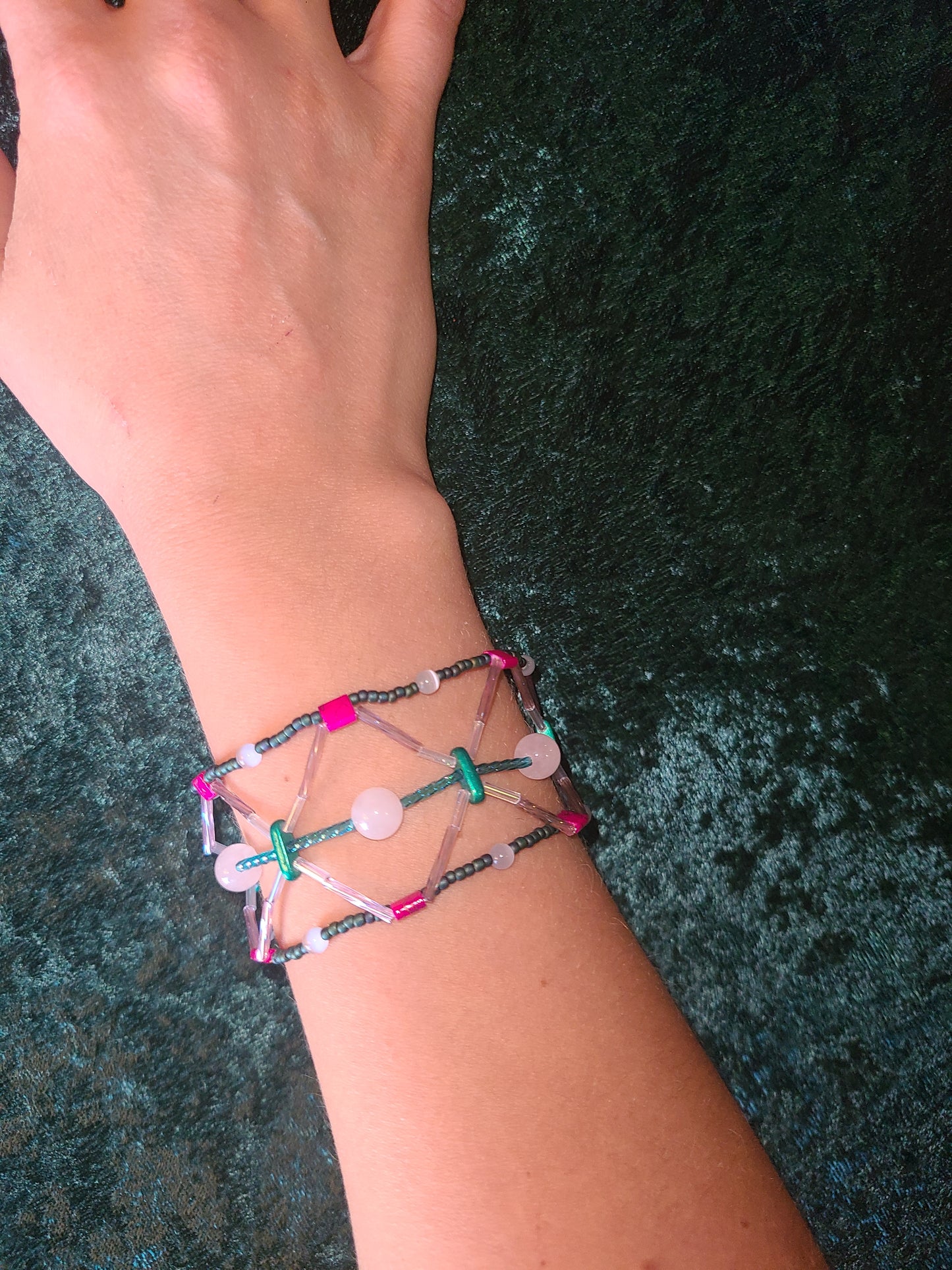 Rose Quartz Nomadic Network bracelet