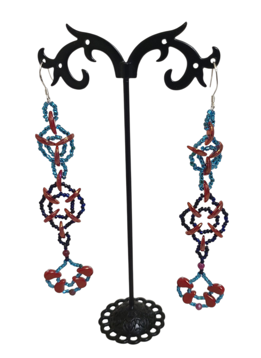 Sapphire Ruby Trade Winds Earrings