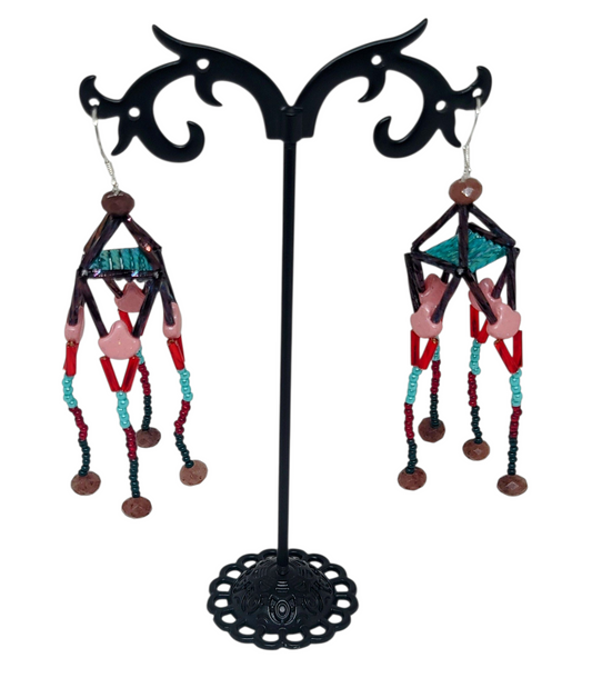 Ruby Pagoda Earrings