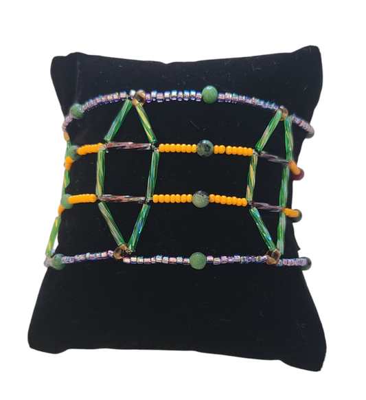 Ruby Zoisite Meridian Mesh Bracelet