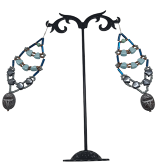 Scarab's Descent Chandelier Earrings
