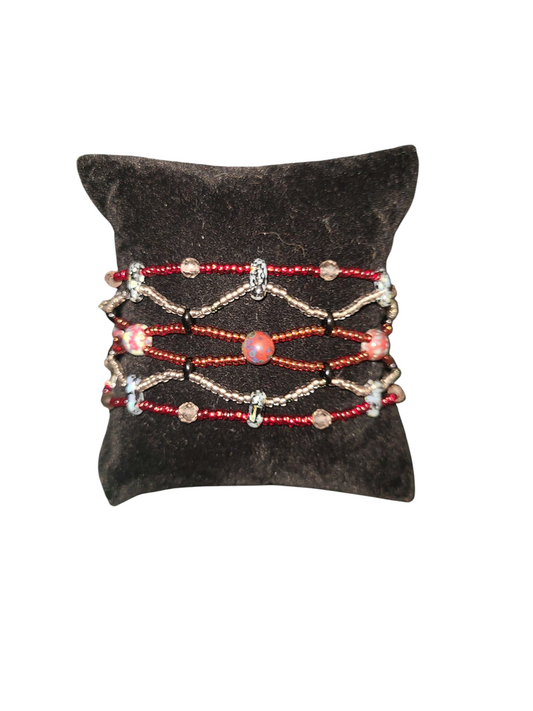 Smoky Quartz Boho Mosaic Bracelet