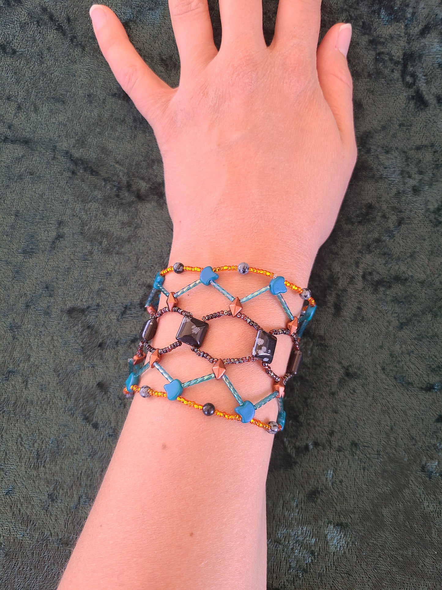 Snowflake Obsidian Stonecrossing Bracelet