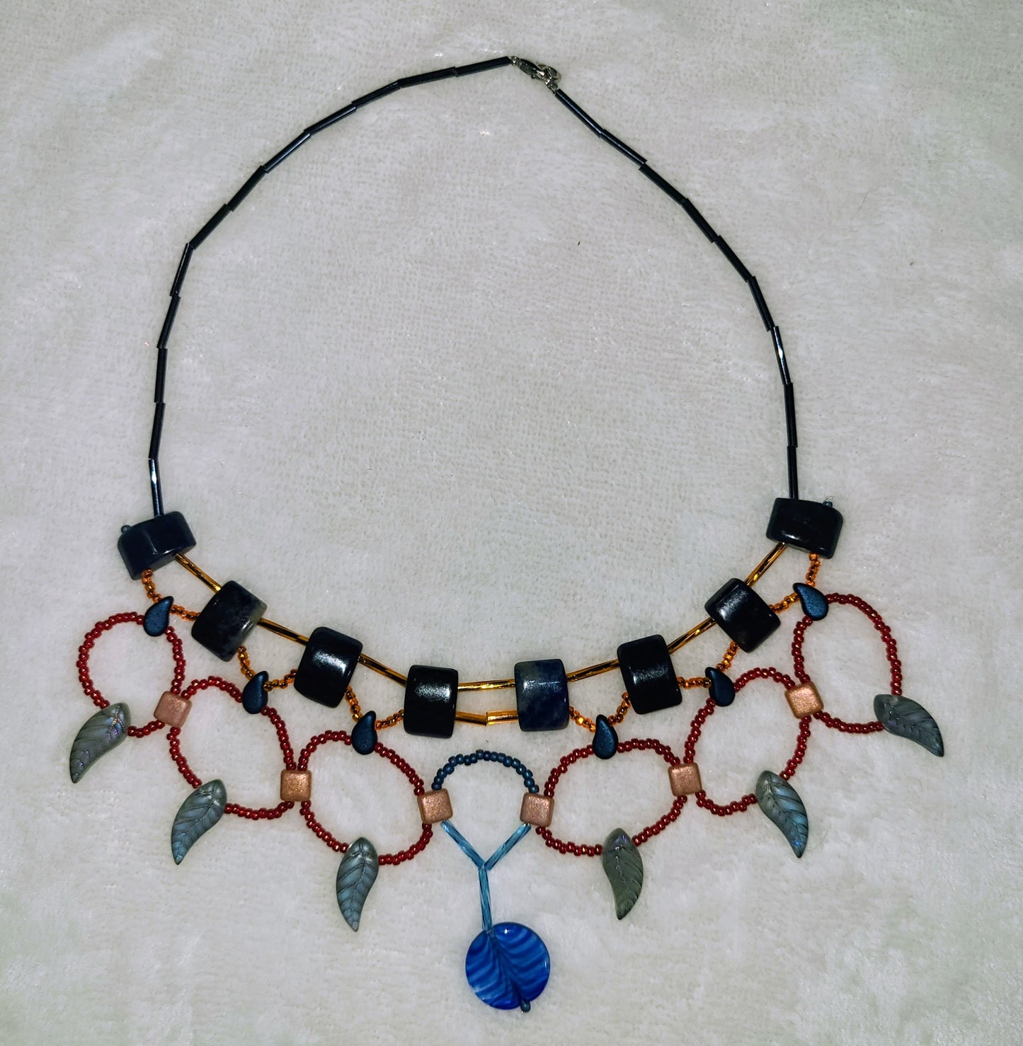 Sodalite Sunset Cleopatra Necklace