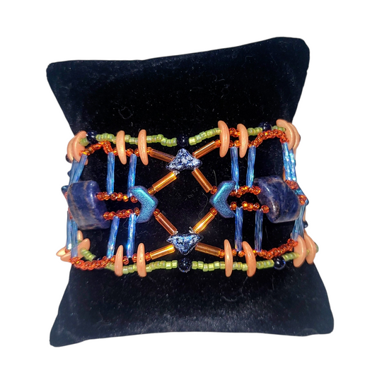 Sodalite Jaali Bracelet