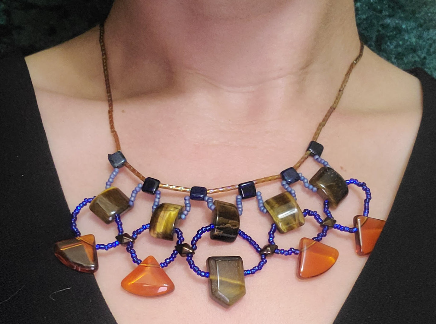 Tiger Eye Painted Desert Necklace