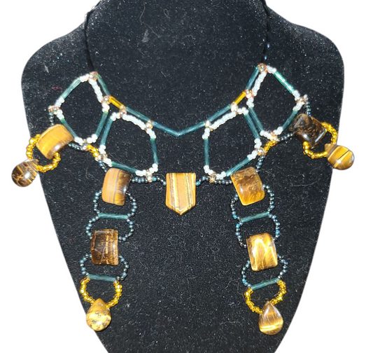Tiger Eye Tyrian Gate Necklace