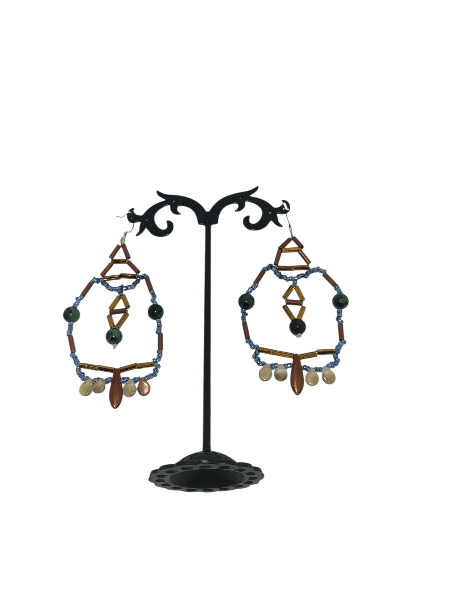 Ruby Zoisite Cipher Key Earrings