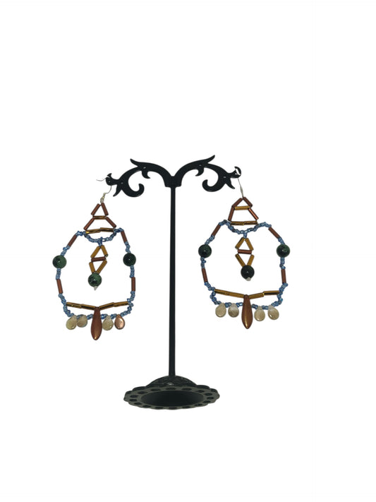 Ruby Zoisite Cipher Key Earrings