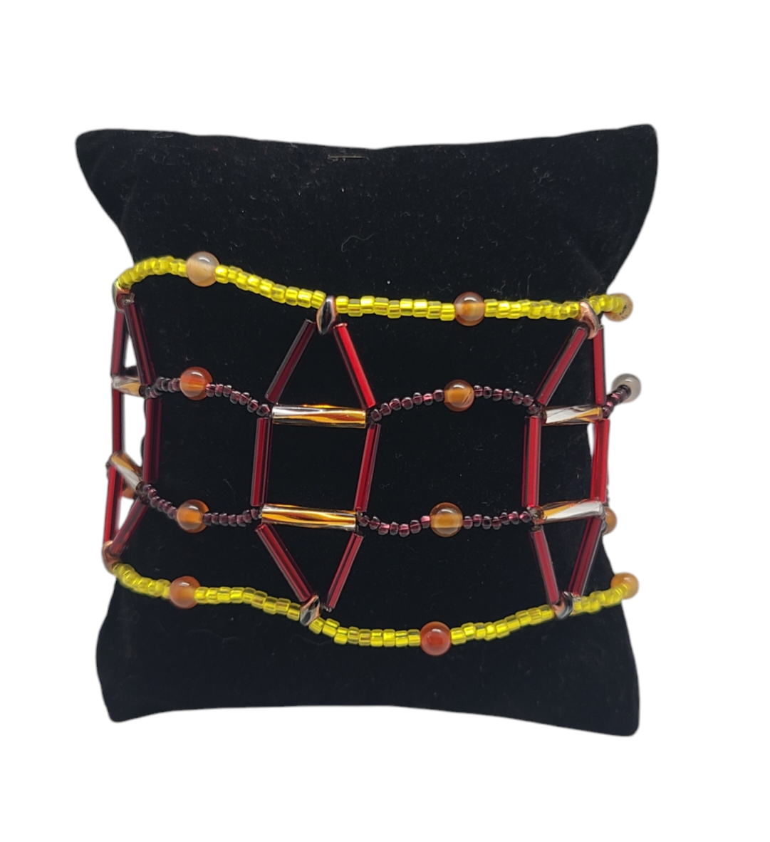 Carnelian Meridian Mesh Bracelet