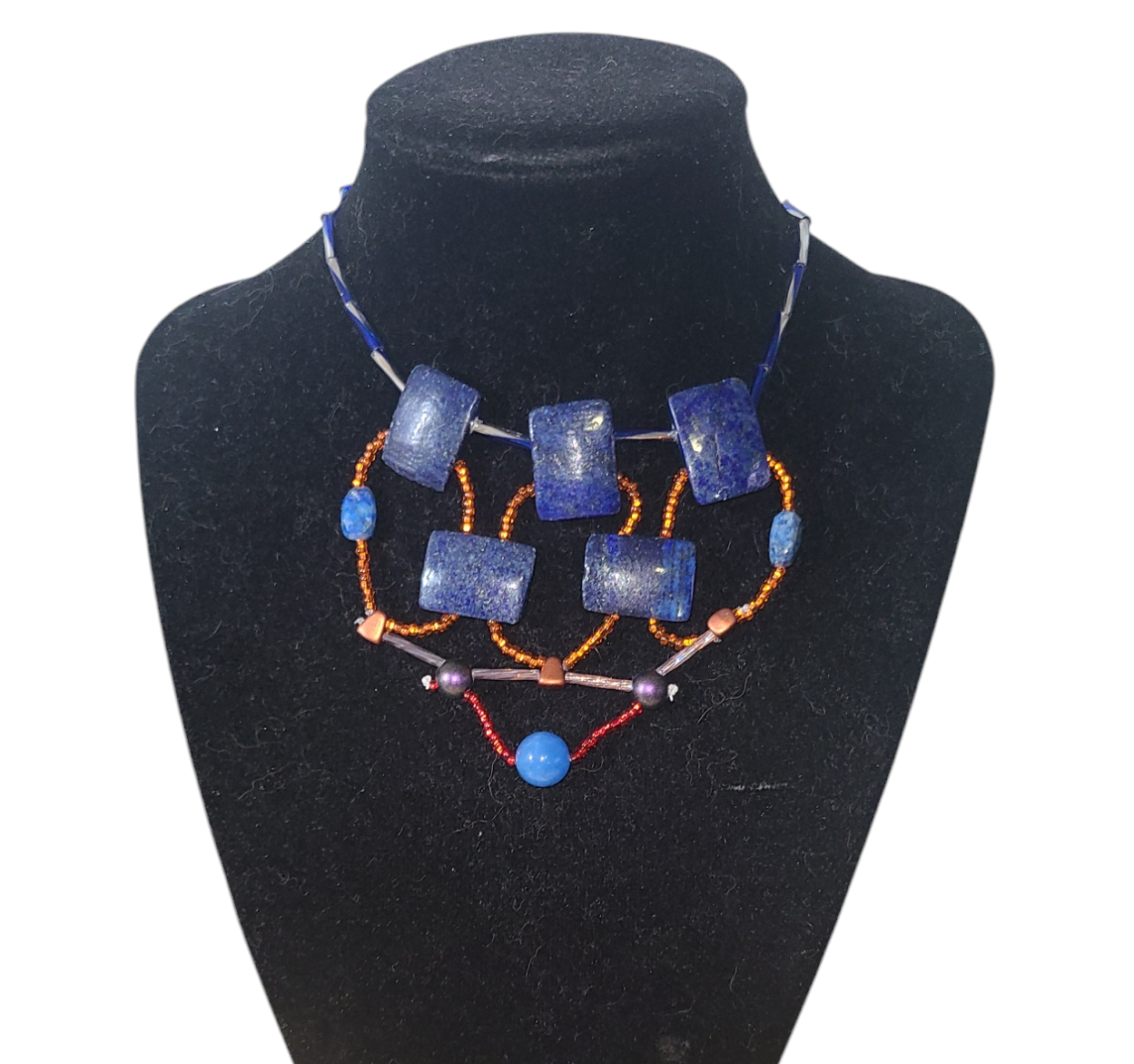 Lapis Mosaic Canyon Necklace