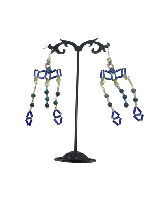 Chrysocolla Crotalia Colonnade Earrings